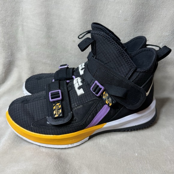 Nike LeBron Soldier 13 Black Purple Basketball Shoes‎ LA Lakers Men\'s Size 8.5 main image 10
